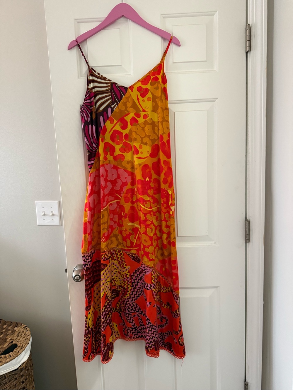 FARM Rio Multicolor Orange & Pink Slip Dress - Picture 2 of 7